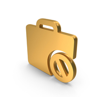 Gold Briefcase Fired Occupation Icon PNG & PSD Images
