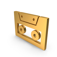 Cassette Audio Cassette Music Device Icon Gold PNG & PSD Images