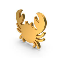 Gold Ocean Crab Icon PNG & PSD Images