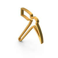 Gold Gardening Tool Outline Icon PNG & PSD Images