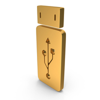 Usb Data Transfer Icon Gold PNG & PSD Images