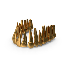 Golden Human Upper Jaw Teeth PNG & PSD Images