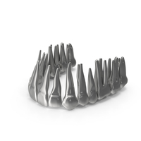 Silver Human Upper Jaw Teeths PNG & PSD Images