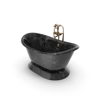 Bathtub with Standing Mixer Faucet PNG & PSD Images
