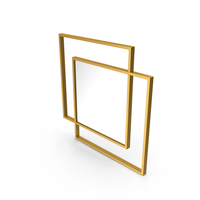Gold Minimalistic Mirror PNG & PSD Images