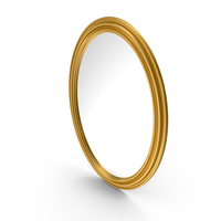 Gold Oval Mirror PNG & PSD Images