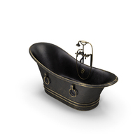 Bathtub With Standing Mixer Faucet PNG & PSD Images