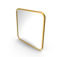Gold Square Mirror PNG & PSD Images
