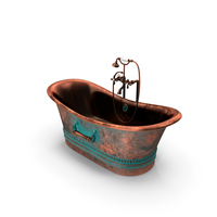 Bathtub with Standing Mixer Faucet PNG & PSD Images