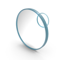Blue Circular Mirror PNG & PSD Images