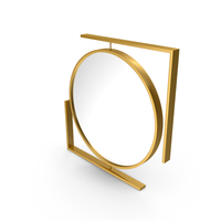 Gold Round Mirror PNG & PSD Images