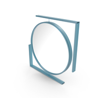 Blue Round Mirror PNG & PSD Images