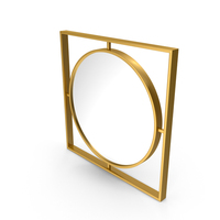 Gold Designer Mirror PNG & PSD Images