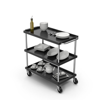 Service Trolley Set PNG & PSD Images