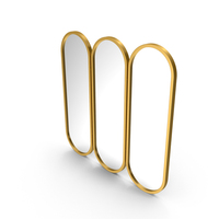 Gold Triple Mirror PNG & PSD Images