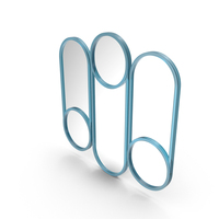 Blue Vertical Triple Mirror PNG & PSD Images