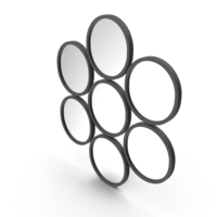 Black Floral Mirror PNG & PSD Images