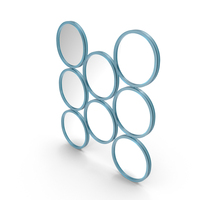 Blue Circular Mirrors PNG & PSD Images