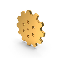 Gear Icon Gold PNG & PSD Images