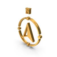 North Side Arrow Compass Icon Gold PNG & PSD Images