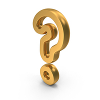 Out Line Question Mark Icon Gold PNG & PSD Images