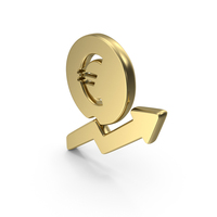 Gold Euro Financial Growth Symbol PNG & PSD Images