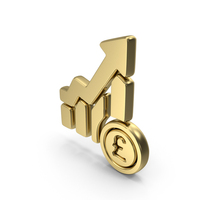 Gold Pound Rising Costs Symbol PNG & PSD Images