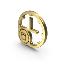 Gold Wasted Time Symbol PNG & PSD Images