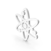White Atom Science Icon PNG & PSD Images