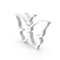 Butterfly Icon White PNG & PSD Images