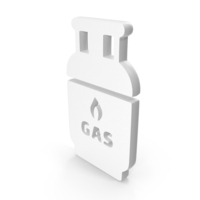 Gas Cylinder Icon White PNG & PSD Images
