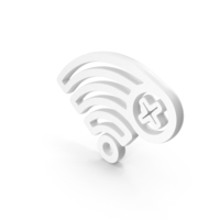 Out Line No WiFi Or Network Connection Icon White PNG & PSD Images