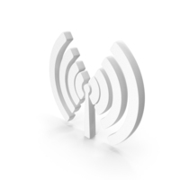 Radio Antenna Icon White PNG & PSD Images