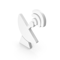 Satellite Dish Icon White PNG & PSD Images