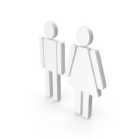 Gents and Ladies Toilet Symbol White PNG & PSD Images