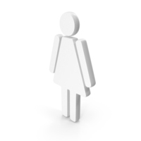 Ladies Toilet Symbol White PNG & PSD Images