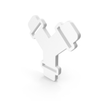 Two Way Plumber Pvc Pipes Icon White PNG & PSD Images