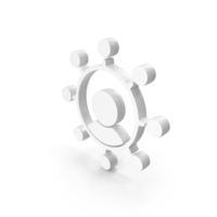 User Network Icon White PNG & PSD Images