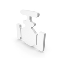 Valve On and Off Control Pipe Icon White PNG & PSD Images