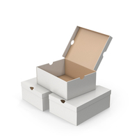 White Shoe Boxes PNG & PSD Images