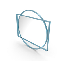Blue Designer Mirror PNG & PSD Images