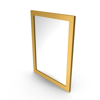 Gold Rectangular Mirror PNG & PSD Images