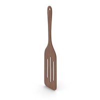 Slotted Spatula Dark Wood PNG & PSD Images