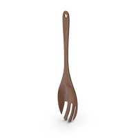 Kitchen Salad Fork Dark Wood PNG & PSD Images