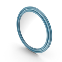 Blue Round Mirror PNG & PSD Images