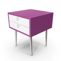 Purple Modern Bedside Table PNG & PSD Images