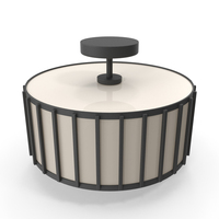 Aaru Fabric Semi Flush Mount Lamp PNG & PSD Images