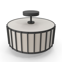 Aaru Fabric Semi Flush Mount Lamp PNG & PSD Images