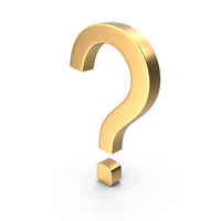 Question Mark Gold PNG & PSD Images