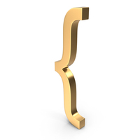 Golden Opening Bracket Symbol PNG & PSD Images